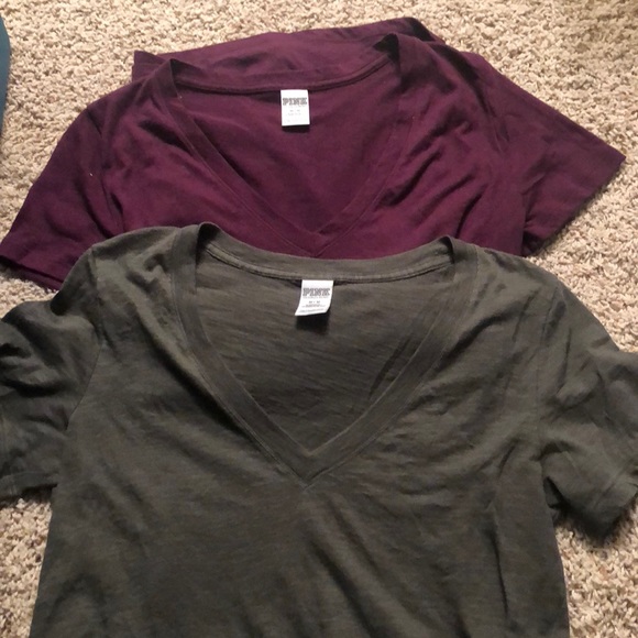 PINK Victoria's Secret Tops - Victoria’s Secret pink v necks PINK Victoria's Secret Tops - Victoria’s Secret pink v necks